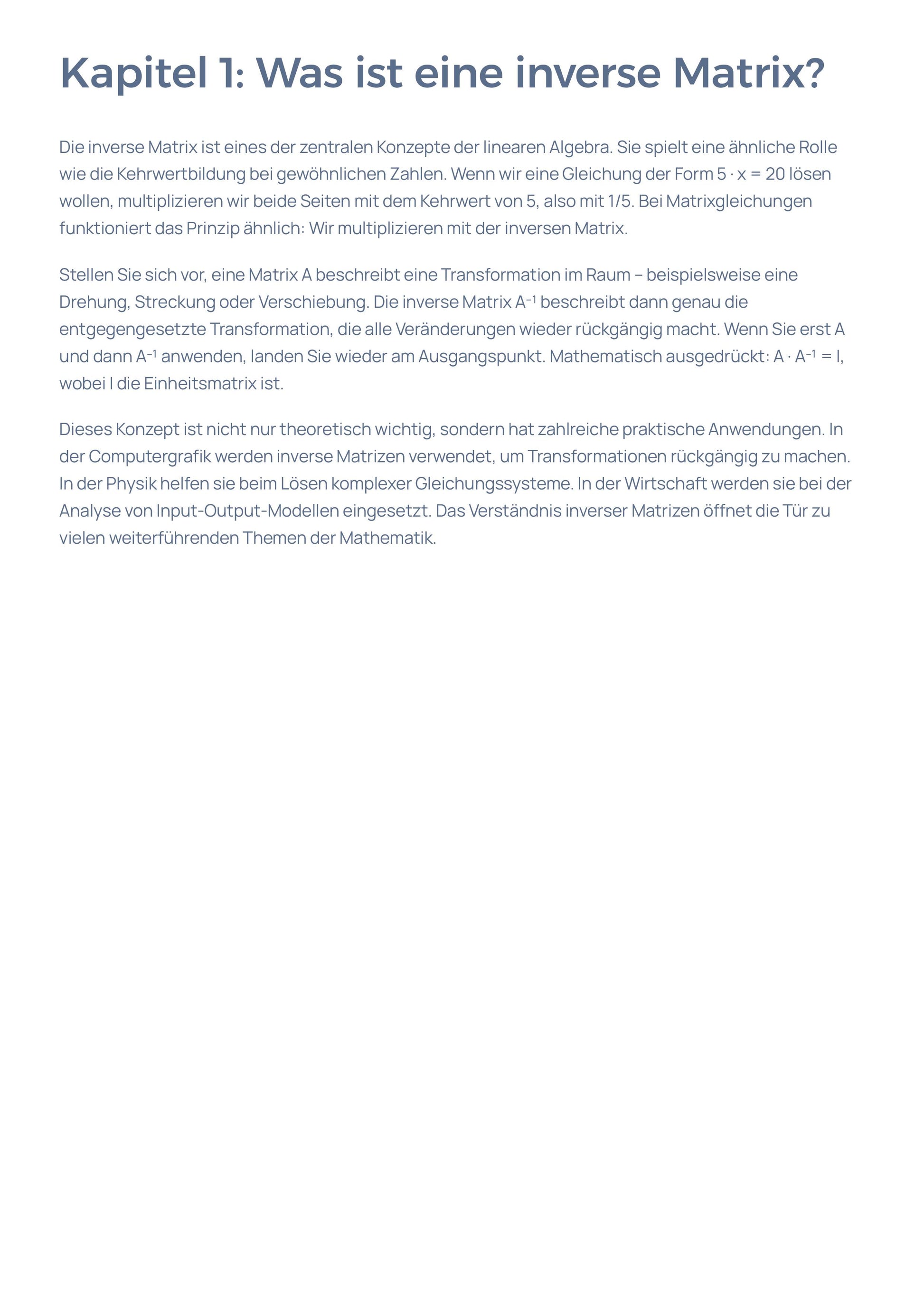 Inverse Matrizen berechnen & anwenden – LGS lösen | Sek II Unterrichtsmaterial