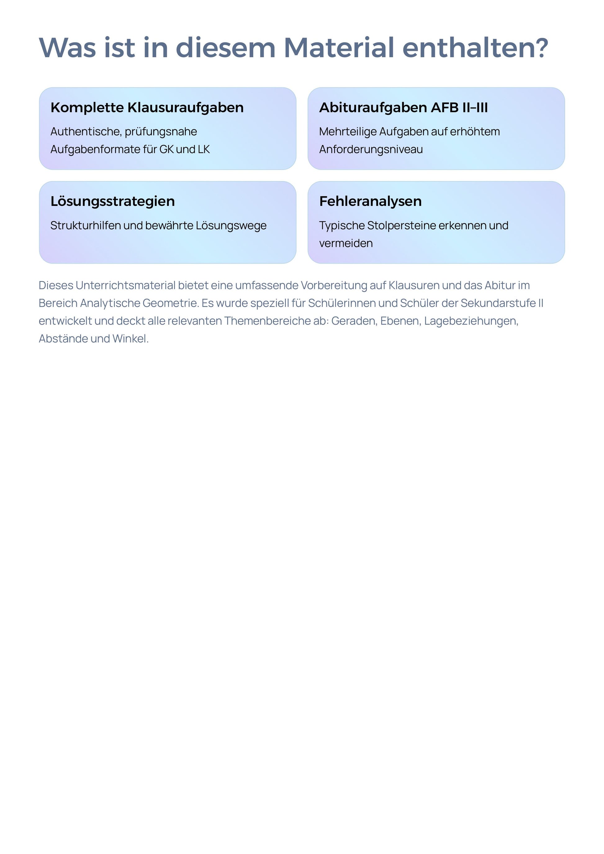 Abitur-Ready in analytischer Geometrie – mit echten Klausuraufgaben auf Top-Niveau
