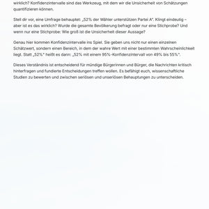 Konfidenzintervalle verstehen & berechnen – Statistik Sek II Unterrichtsmaterial