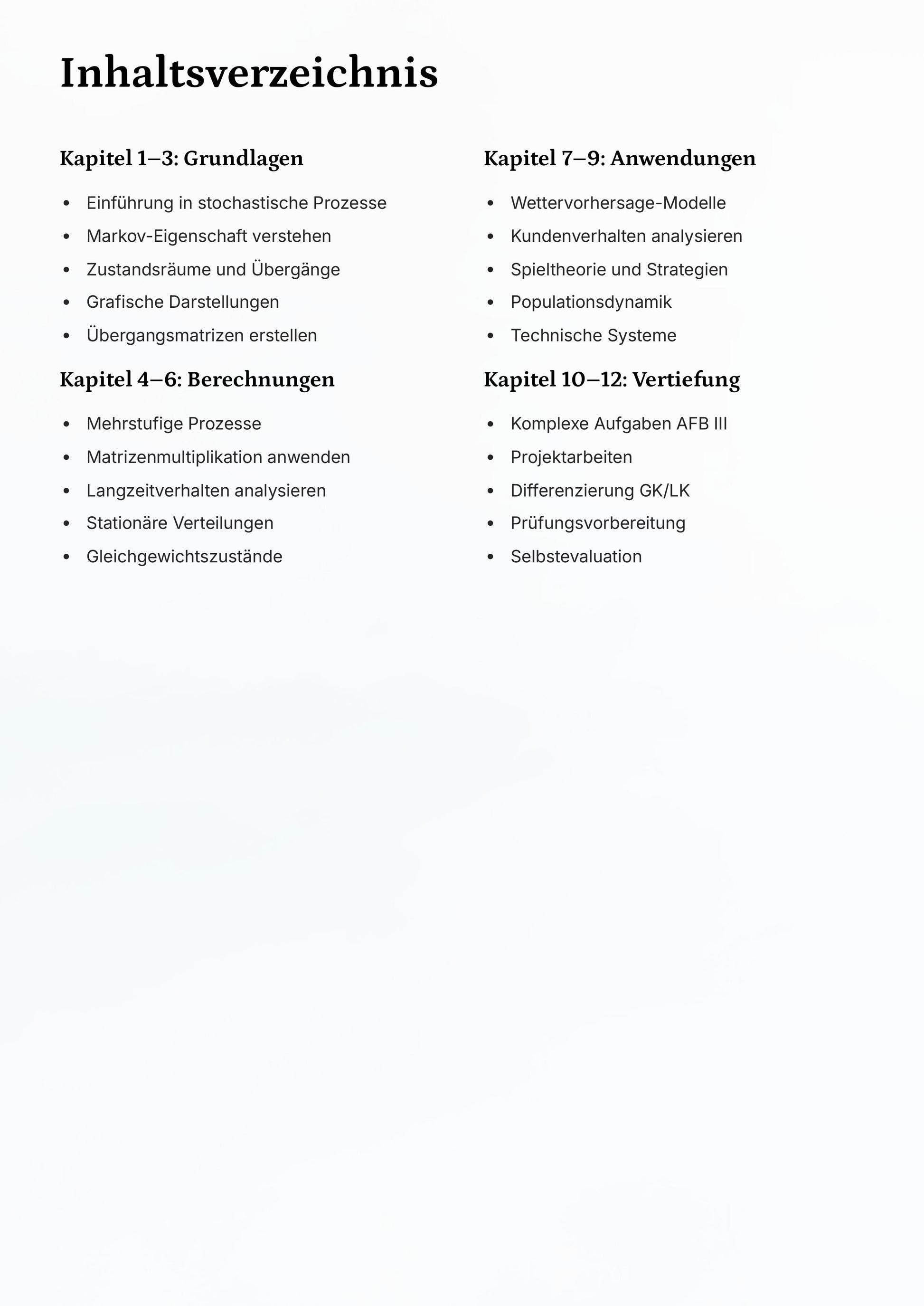 Markov-Ketten einfach erklärt – dynamische Zufallsmodelle | Sek II Unterrichtsmaterial
