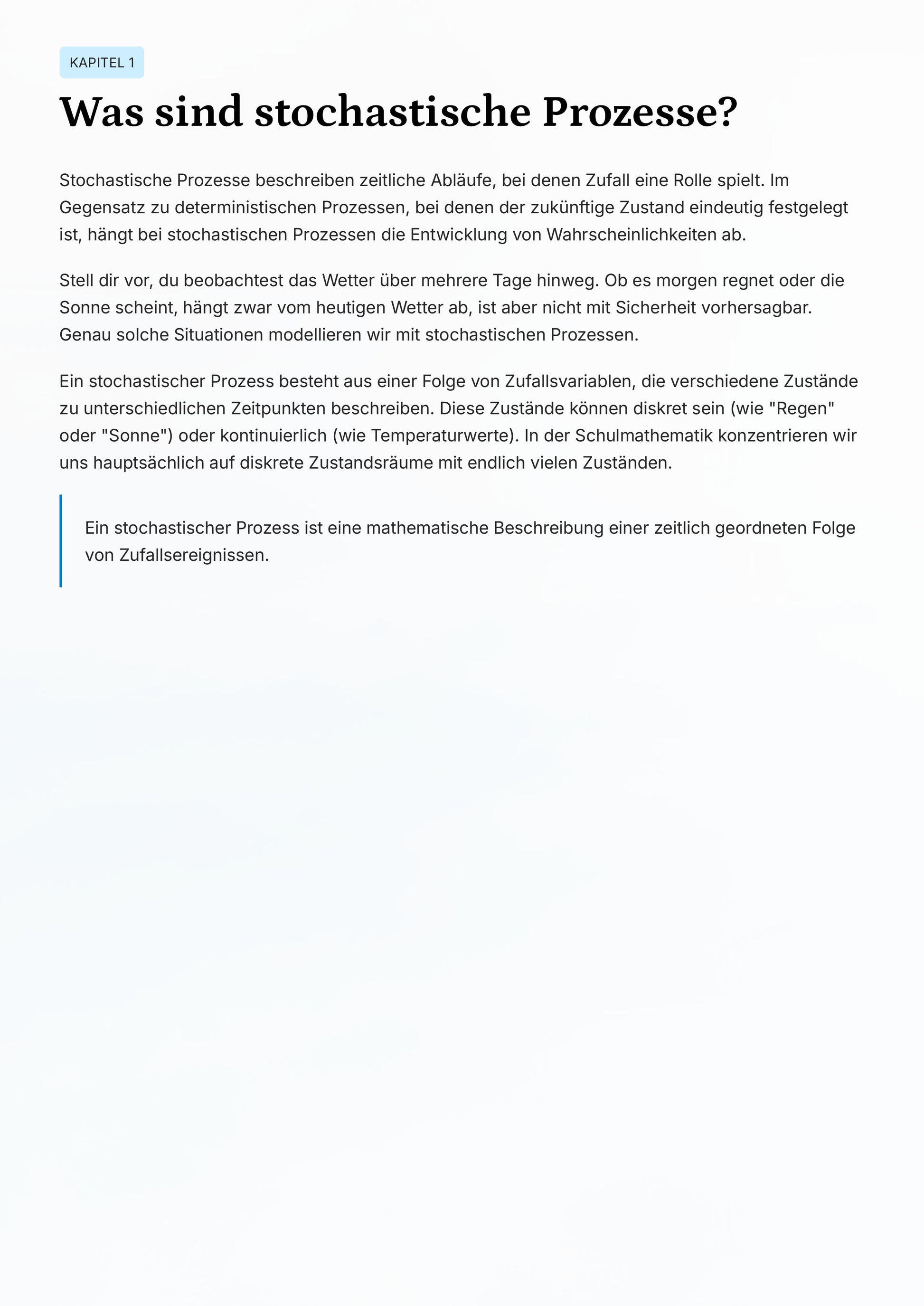 Markov-Ketten einfach erklärt – dynamische Zufallsmodelle | Sek II Unterrichtsmaterial