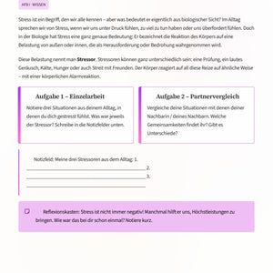 Stressbiologie verstehen – Unterrichtskonzeption für einen modernen Biologieunterricht