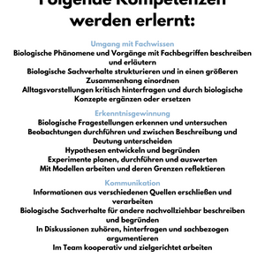 Kernlehrplan Biologie in der Sekundarstufe I