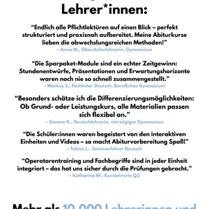 Sparpaket XXL: Unterrichtsreihen für die Pflichtlektüren im Deutsch-Abitur
