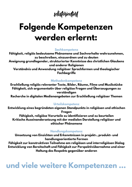 Kernlehrplan Religion in der Sekundarstufe I