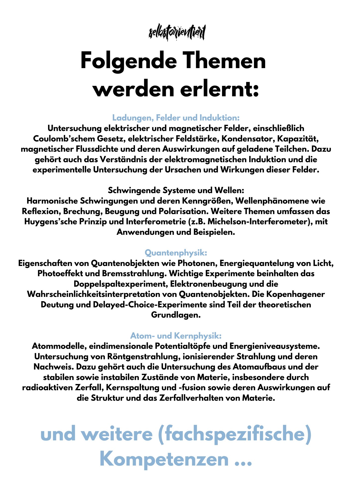 Kernlehrplan Physik in der SEK II - Nordrhein-Westfalen