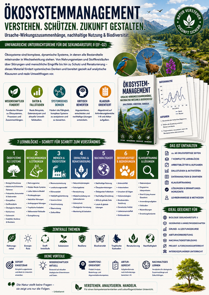 Ökosystemmanagement – Ursache-Wirkungszusammenhänge, Biodiversität und nachhaltige Nutzung
