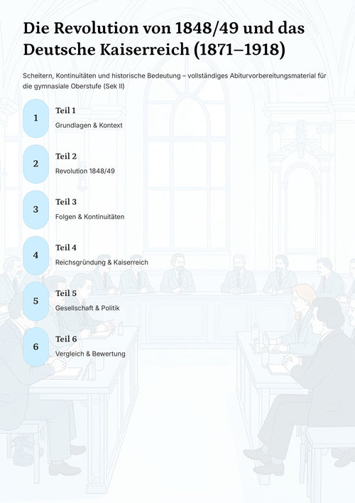 Revolution, Kaiserreich & Analyse für Geschichte-Abitur | Unterrichtsmaterial