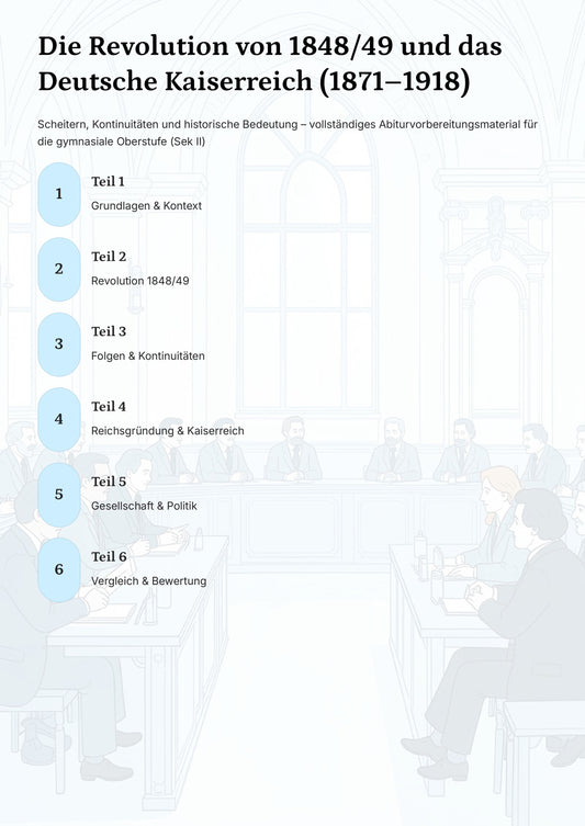 Revolution, Kaiserreich & Analyse für Geschichte-Abitur | Unterrichtsmaterial