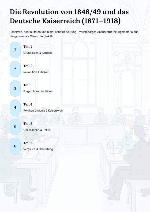 Revolution, Kaiserreich & Analyse für Geschichte-Abitur | Unterrichtsmaterial