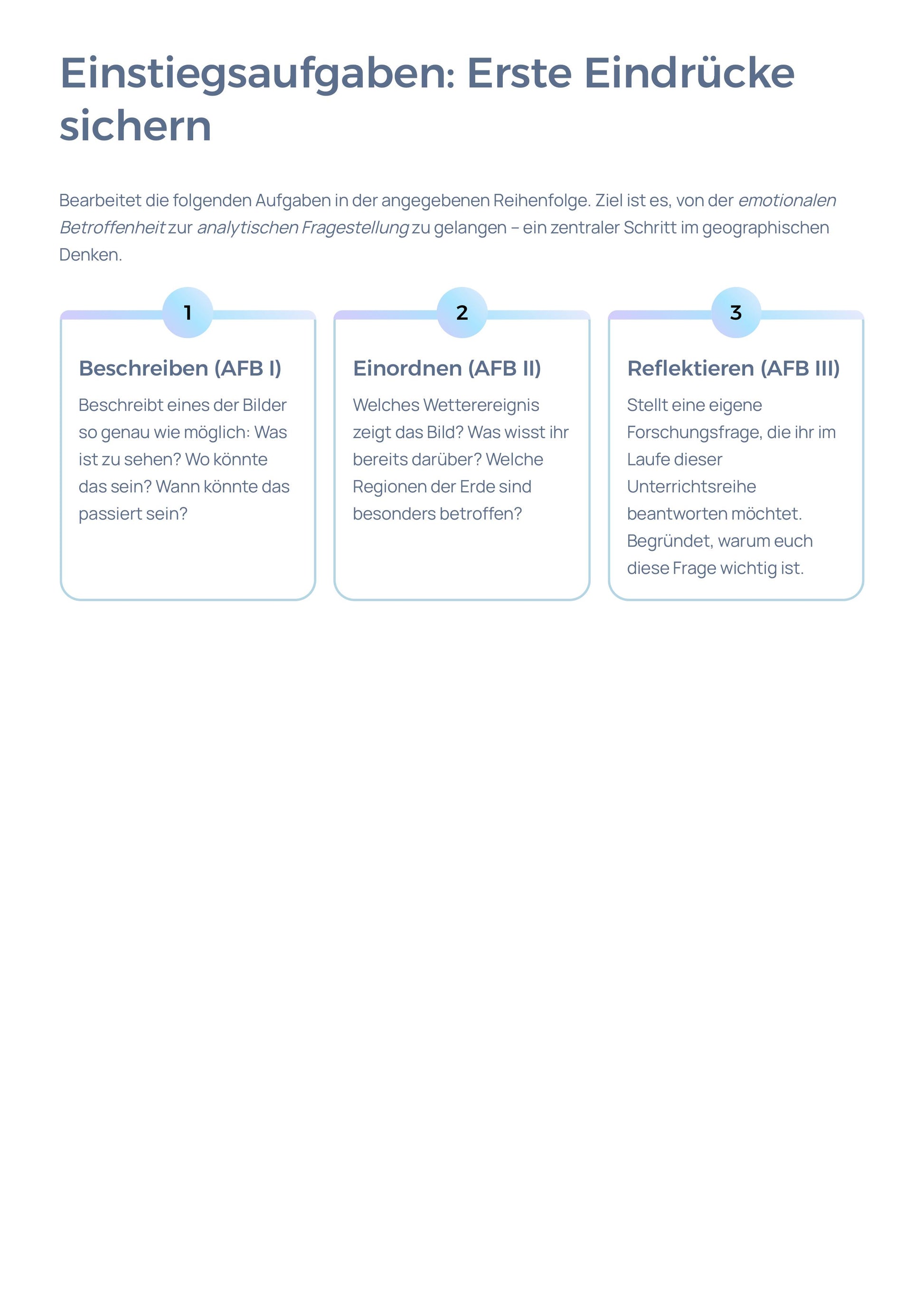 Klimawandel hautnah - Unterrichtsmaterial Geographie Oberstufe
