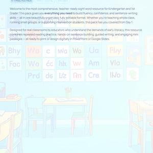 Editable Sight Word Fluency & Sentence Building Worksheets