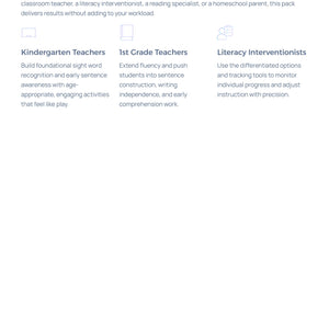 Editable Sight Word Fluency & Sentence Building Worksheets