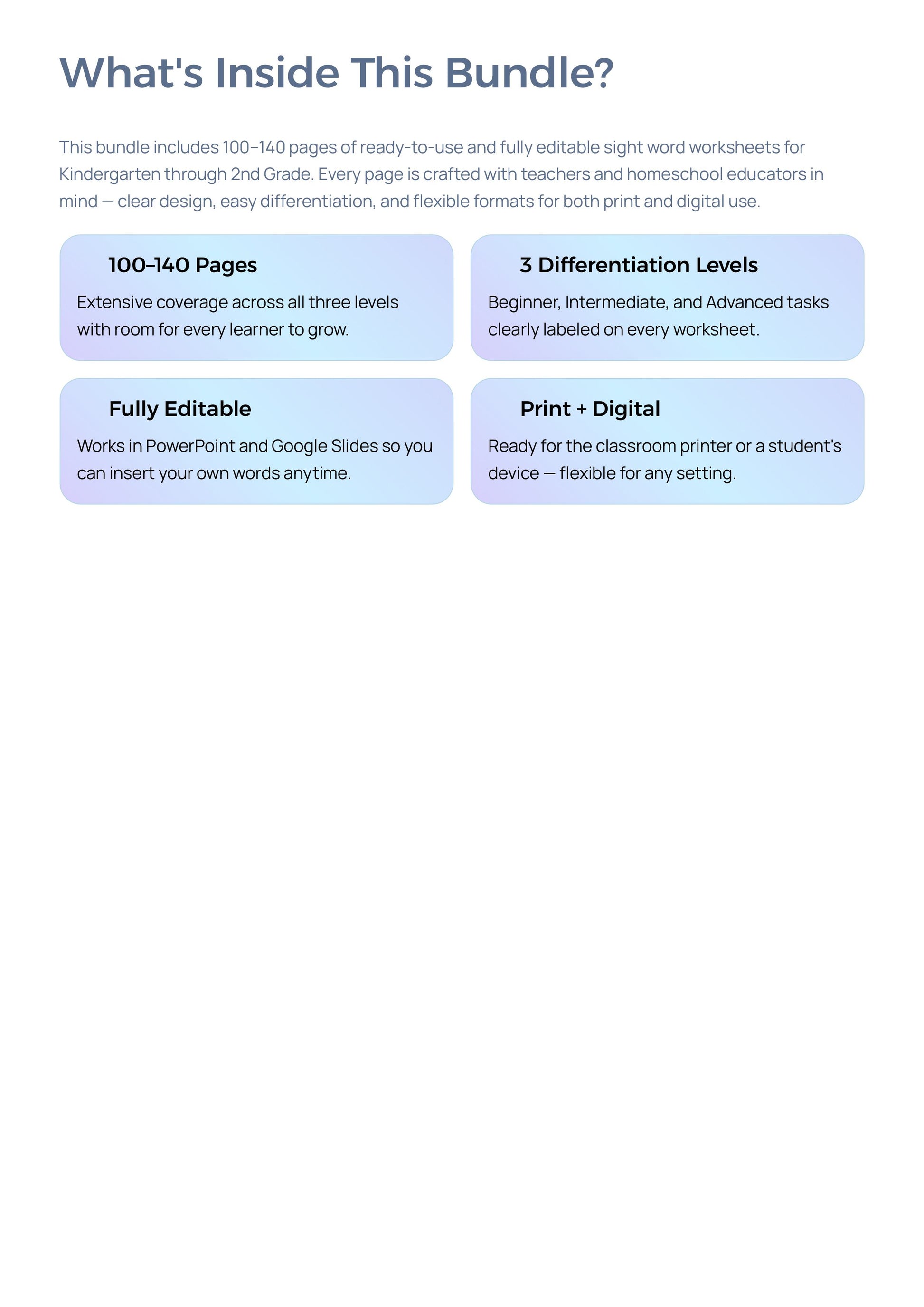 Editable Sight Word Worksheets | 3 Differentiation Levels K-2