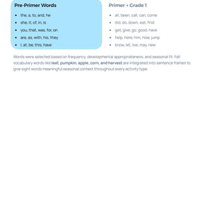 Editable Seasonal Sight Word Worksheets | Fall Winter Spring K-2