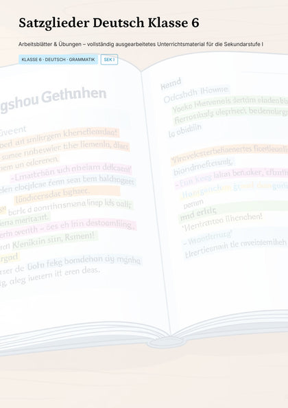 Satzglieder Klasse 6 komplett – Subjekt, Prädikat & Objekt sicher verstehen
