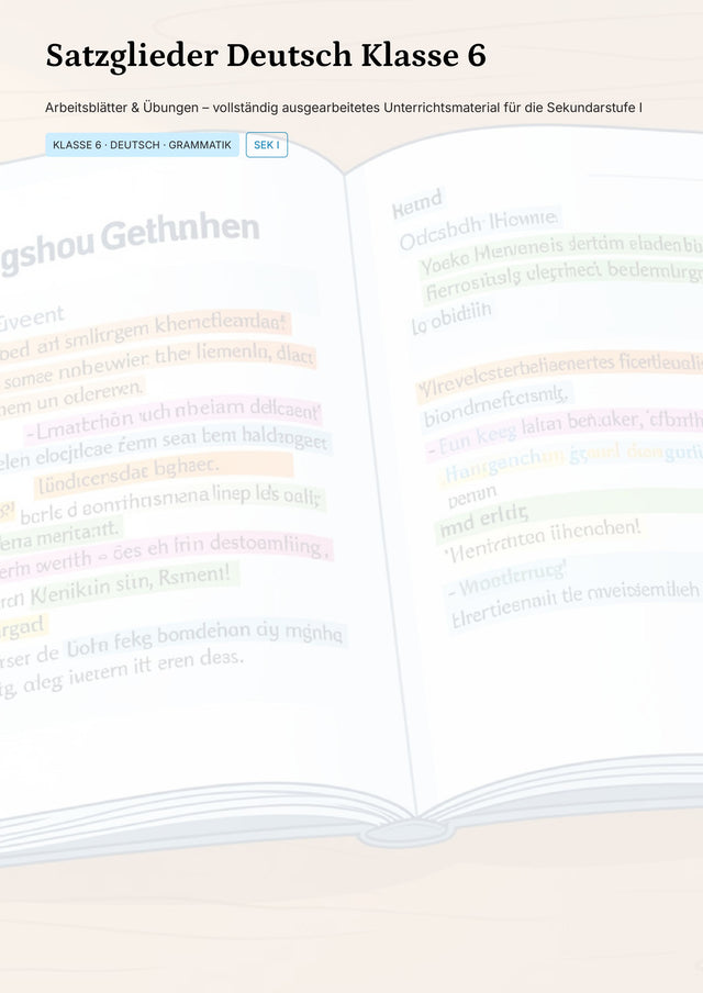 Satzglieder Klasse 6 komplett – Subjekt, Prädikat & Objekt sicher verstehen
