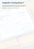Satzglieder Klasse 7 komplett – differenziertes Grammatiktraining mit Übungen