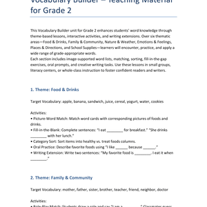 Vokabeltrainer Englisch – Klasse 2 | 6 Themen mit Übungen