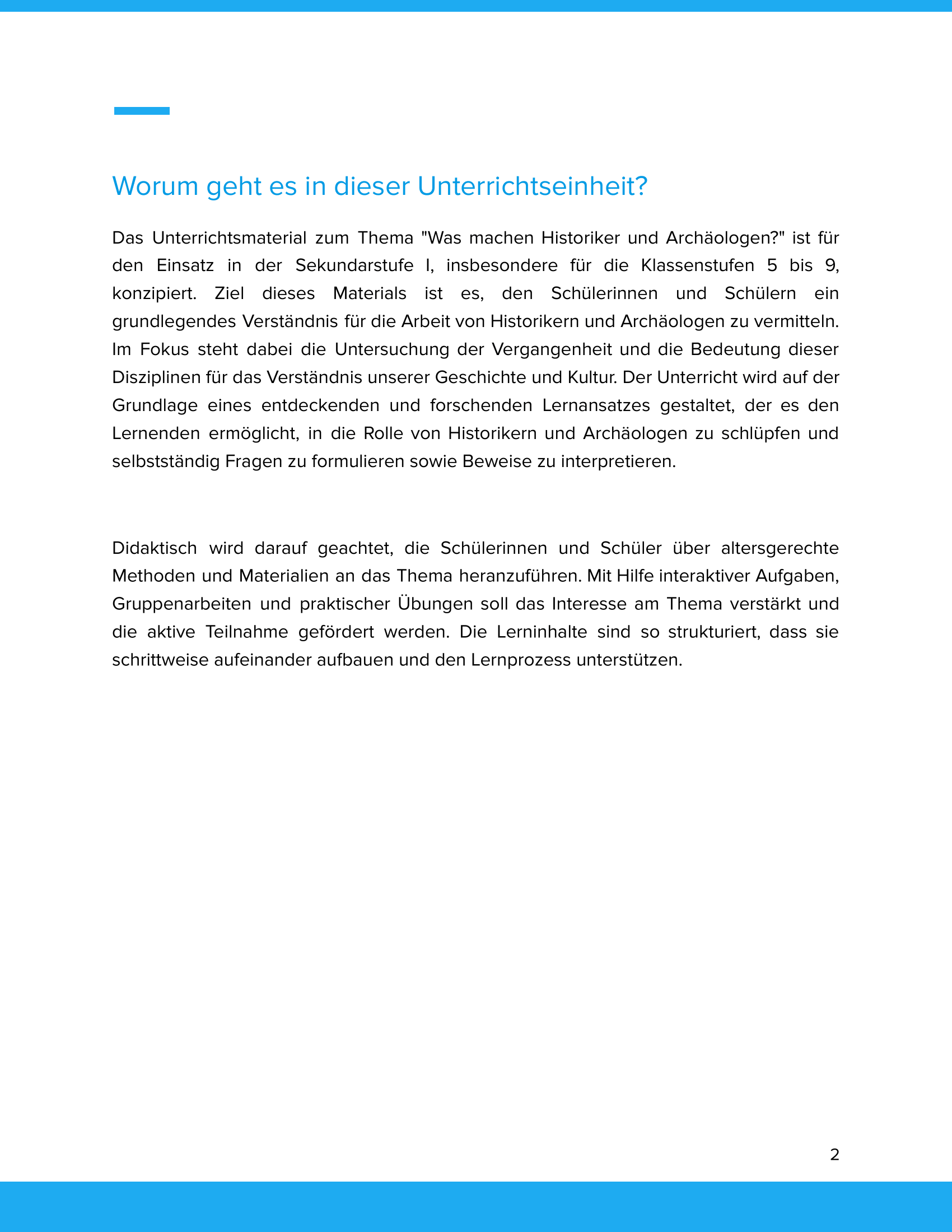 Was machen Historiker und Archäologen? | Unterrichtsmaterial Geschichte SEK I
