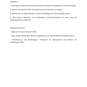 Was machen Historiker und Archäologen? | Unterrichtsmaterial Geschichte SEK I