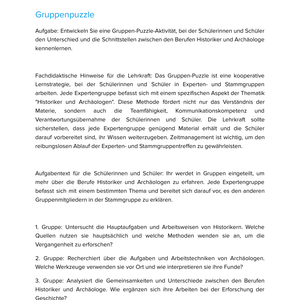 Was machen Historiker und Archäologen? | Unterrichtsmaterial Geschichte SEK I
