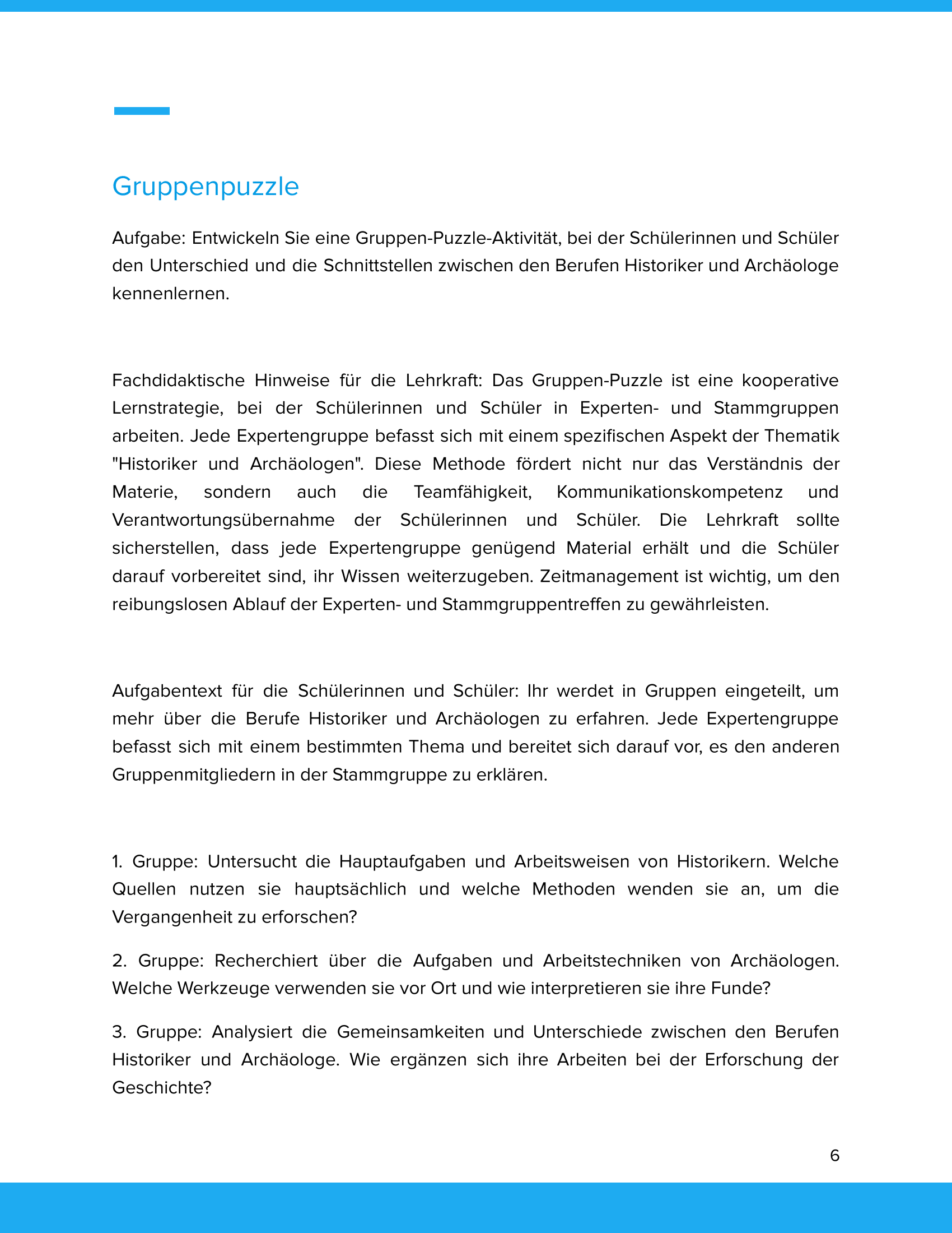 Was machen Historiker und Archäologen? | Unterrichtsmaterial Geschichte SEK I