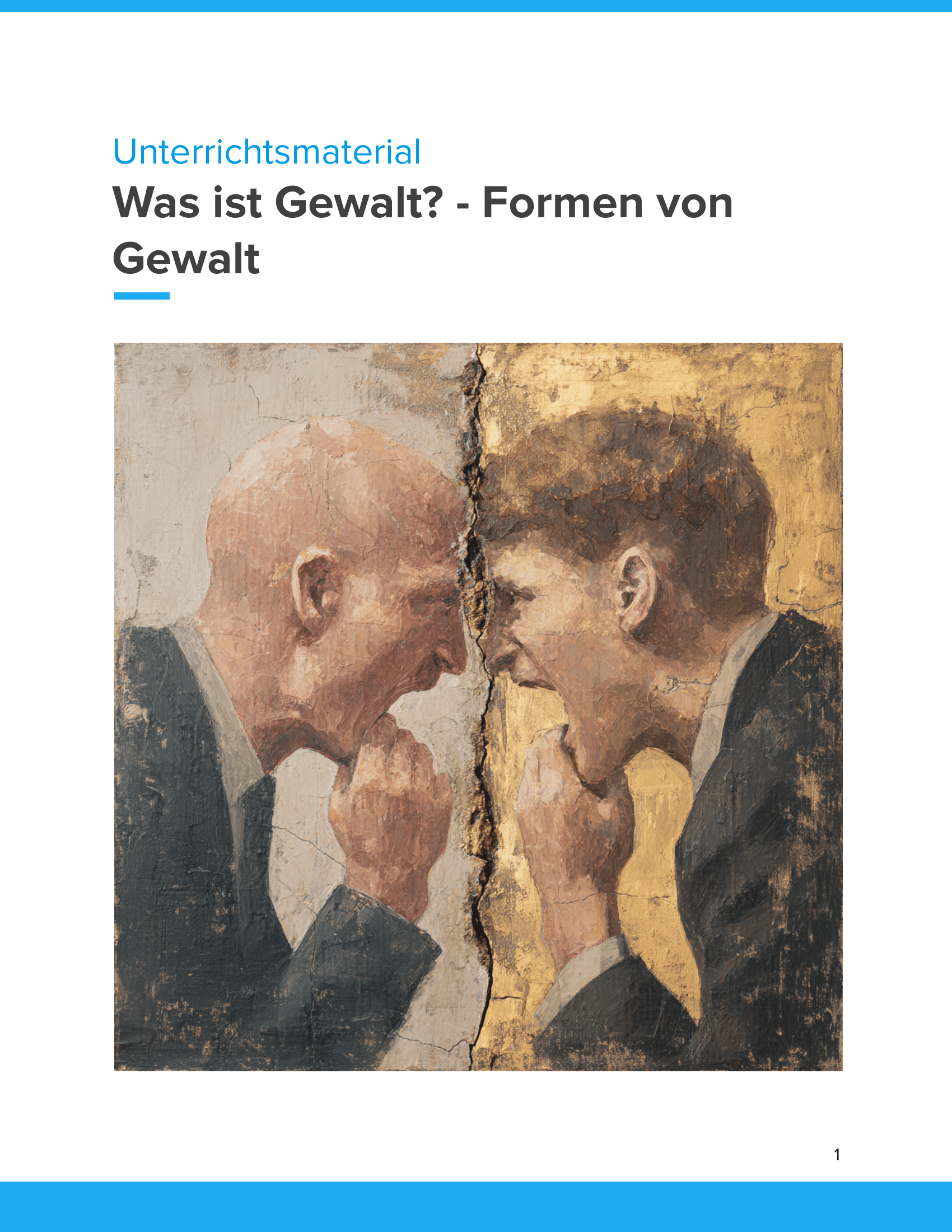 Unterrichtsmaterial „Was ist Gewalt? – Formen von Gewalt“ (Sek I)