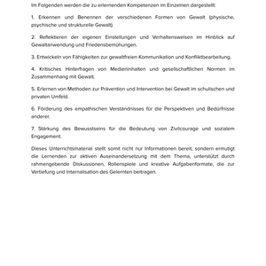 Unterrichtsmaterial „Was ist Gewalt? – Formen von Gewalt“ (Sek I)