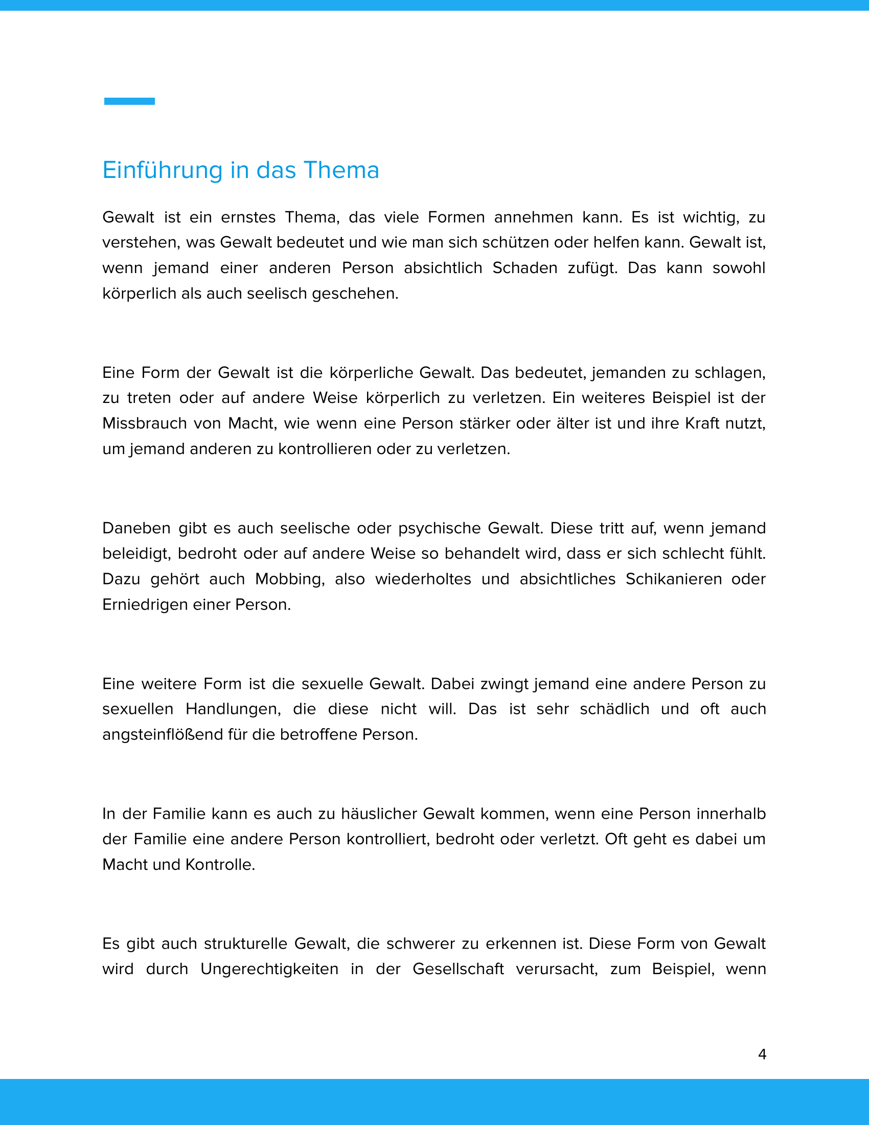 Unterrichtsmaterial „Was ist Gewalt? – Formen von Gewalt“ (Sek I)