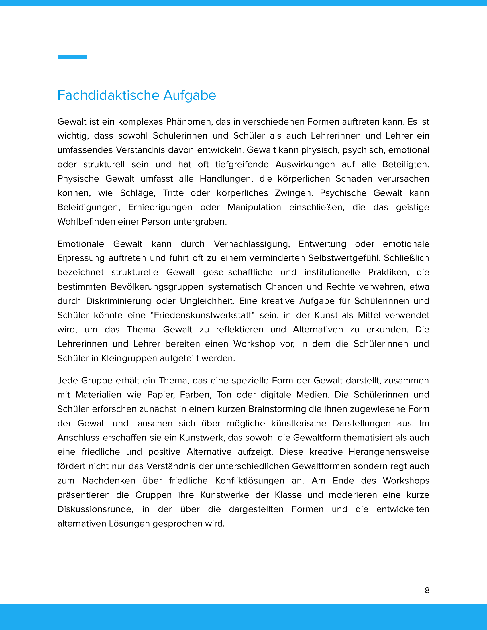 Unterrichtsmaterial „Was ist Gewalt? – Formen von Gewalt“ (Sek I)