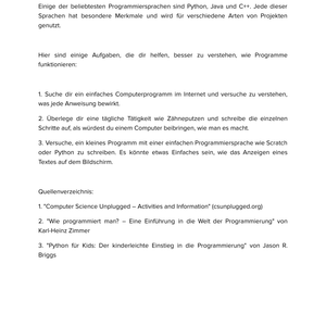 Wie Computerprogramme funktionieren | Unterrichtsmaterial Informatik SEK I