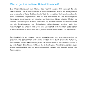 Wie Technik unsere Welt vernetzt | Unterrichtsmaterial Informatik SEK I