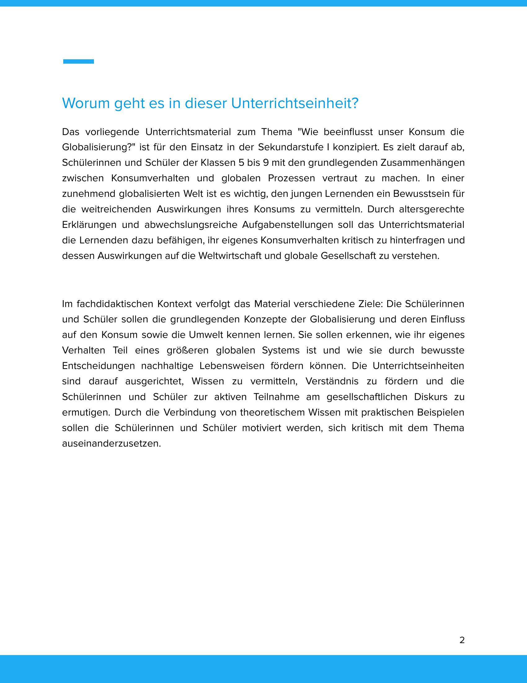 Wie beeinflusst unser Konsum die Globalisierung? | Unterrichtsmaterial Geographie SEK I