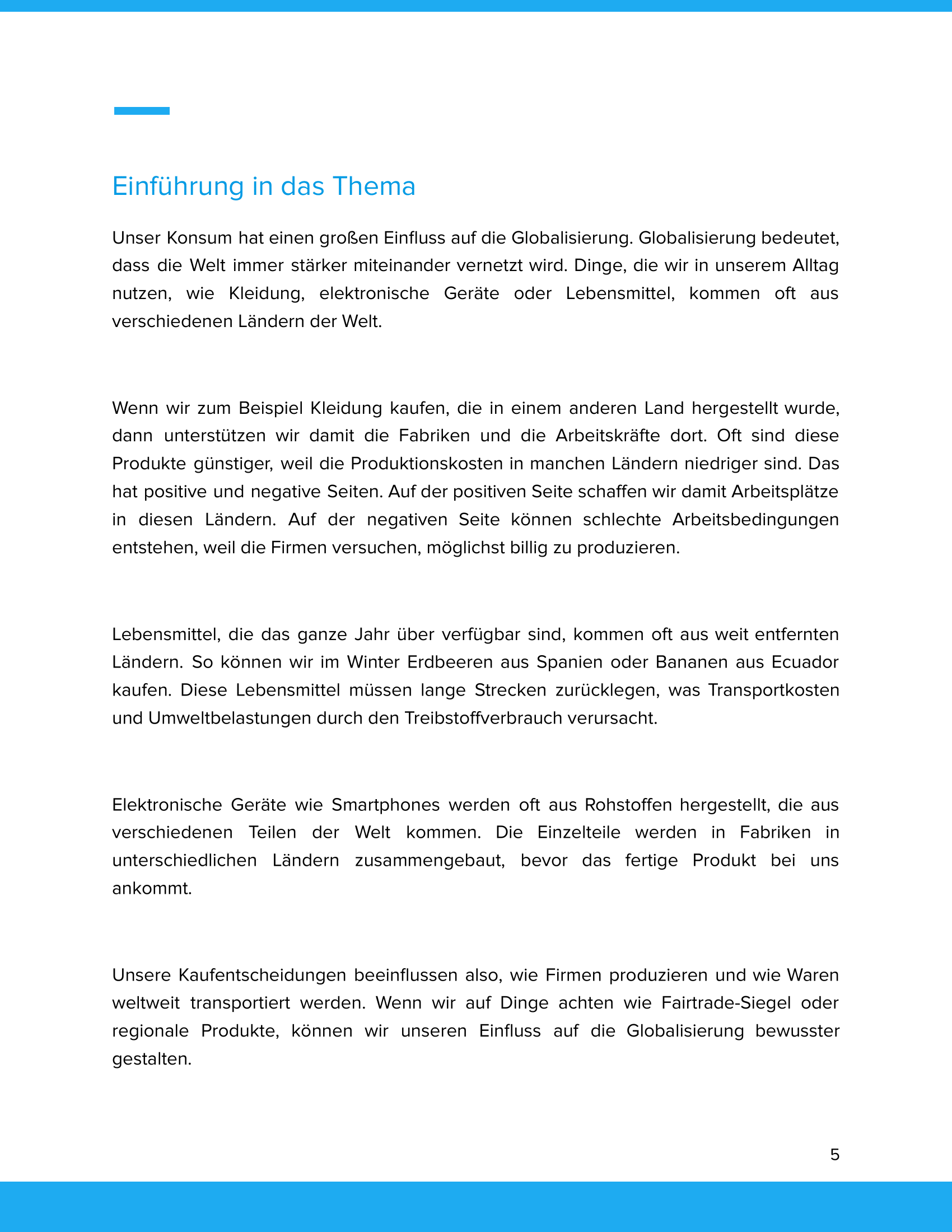 Wie beeinflusst unser Konsum die Globalisierung? | Unterrichtsmaterial Geographie SEK I