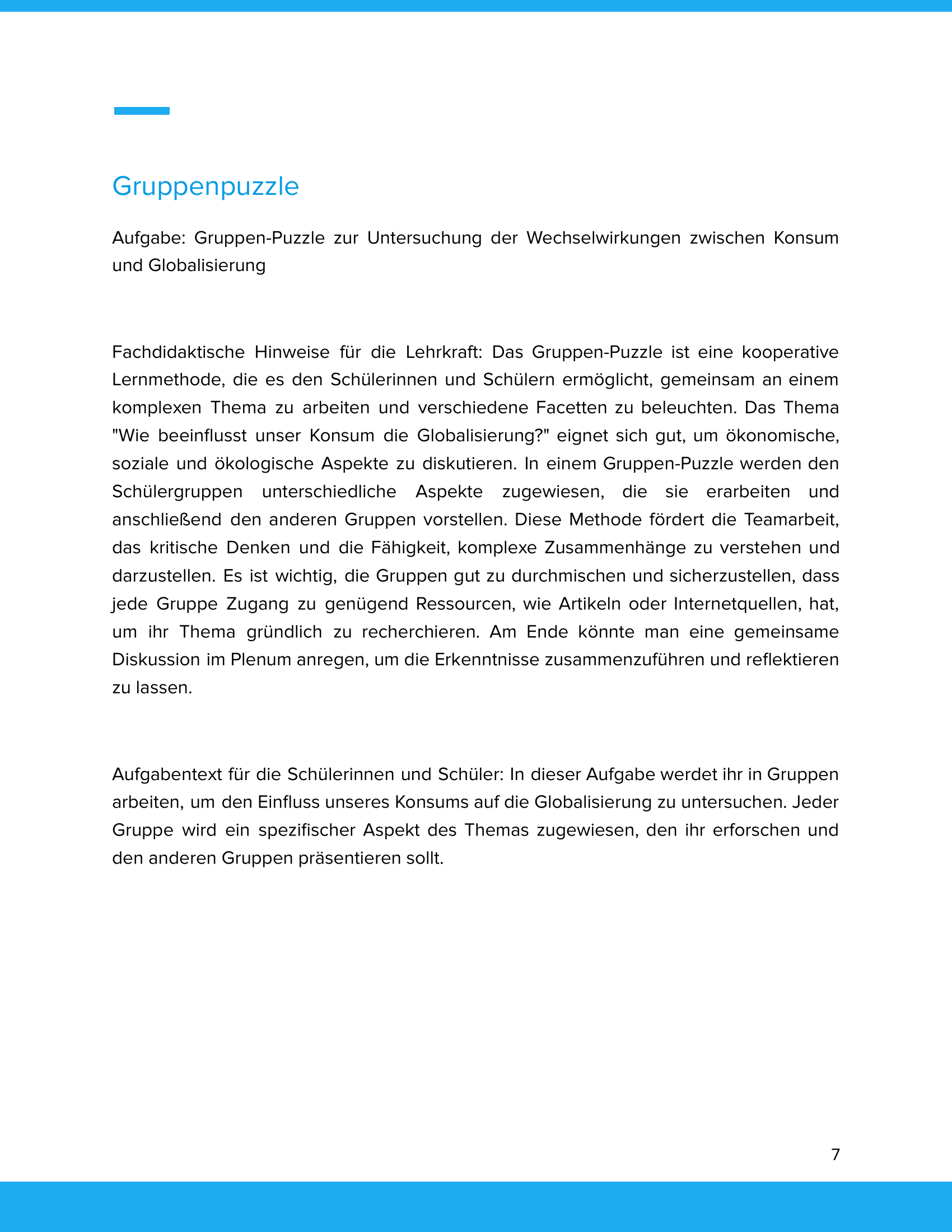 Wie beeinflusst unser Konsum die Globalisierung? | Unterrichtsmaterial Geographie SEK I
