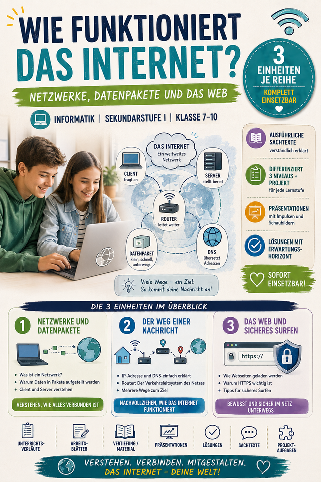 Sicher im Netz – Internet, Datenschutz & Cybersecurity – Wie funktioniert das Internet?