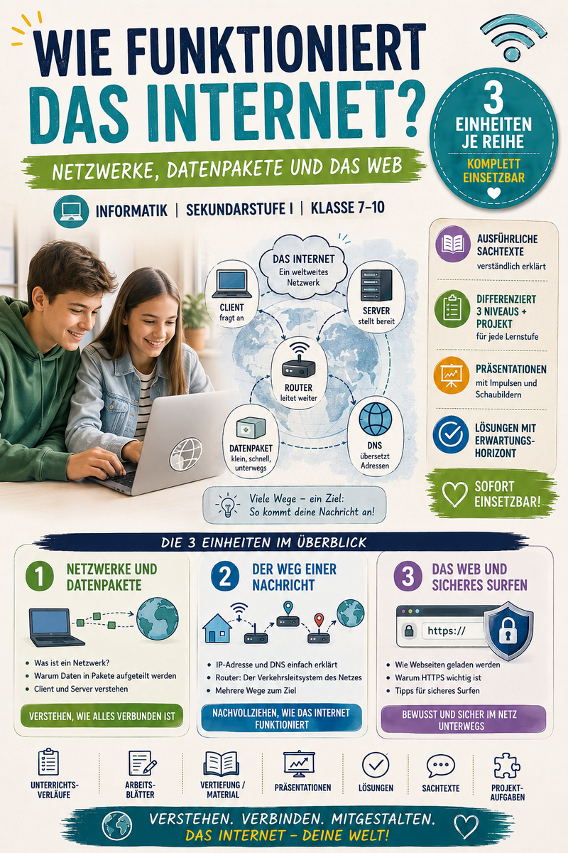 Sicher im Netz – Internet, Datenschutz & Cybersecurity – Wie funktioniert das Internet?