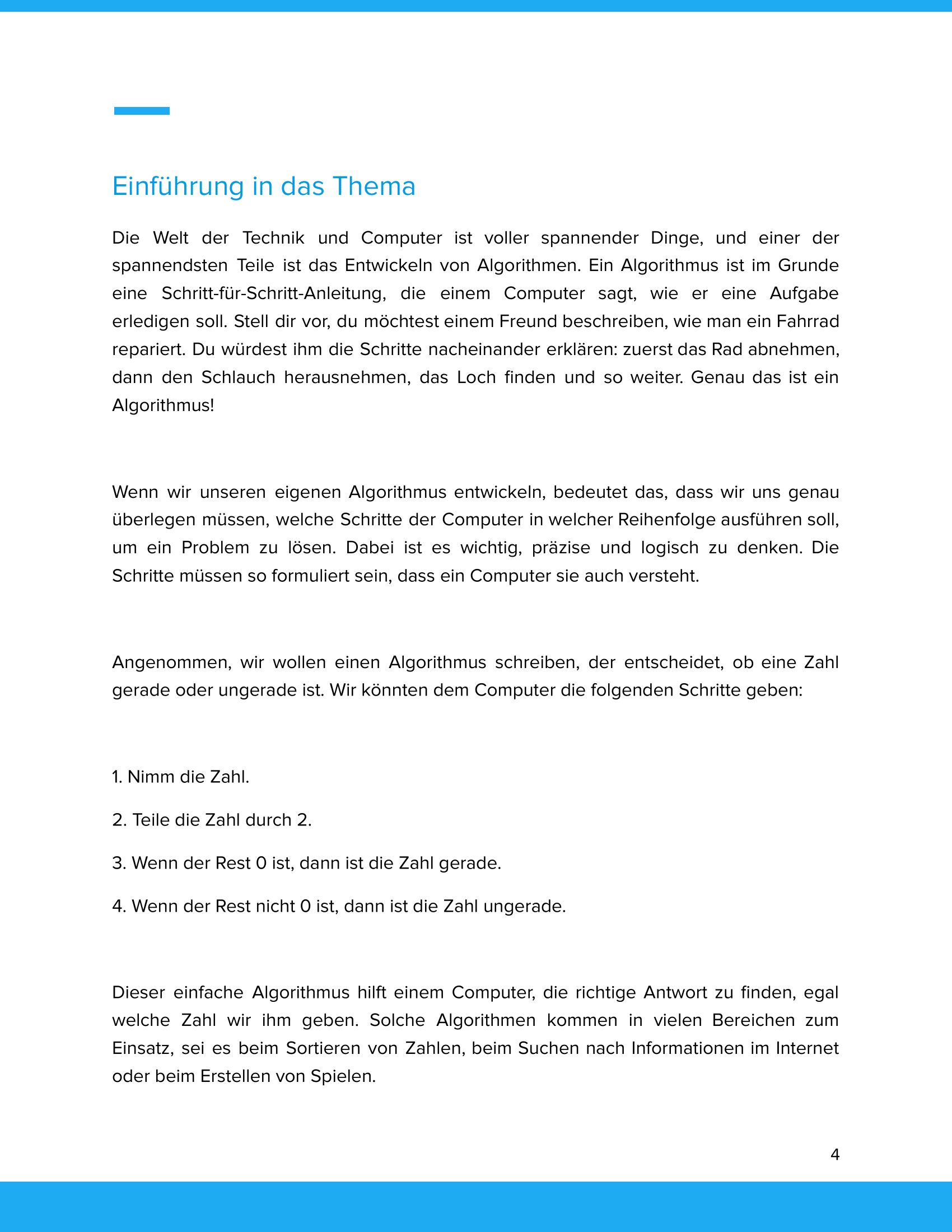 Wir entwickeln unseren eigenen Algorithmus | Unterrichtsmaterial Informatik SEK I