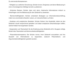 Wir erstellen unseren eigenen Zeitstrahl | Unterrichtsmaterial Geschichte SEK I