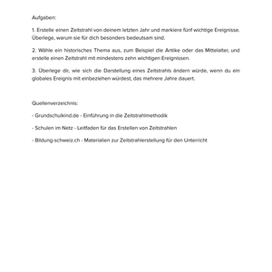 Wir erstellen unseren eigenen Zeitstrahl | Unterrichtsmaterial Geschichte SEK I