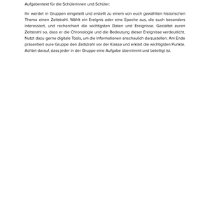 Wir erstellen unseren eigenen Zeitstrahl | Unterrichtsmaterial Geschichte SEK I