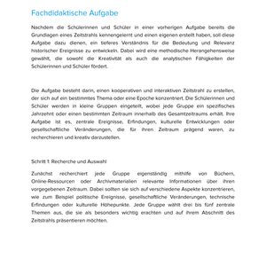 Wir erstellen unseren eigenen Zeitstrahl | Unterrichtsmaterial Geschichte SEK I