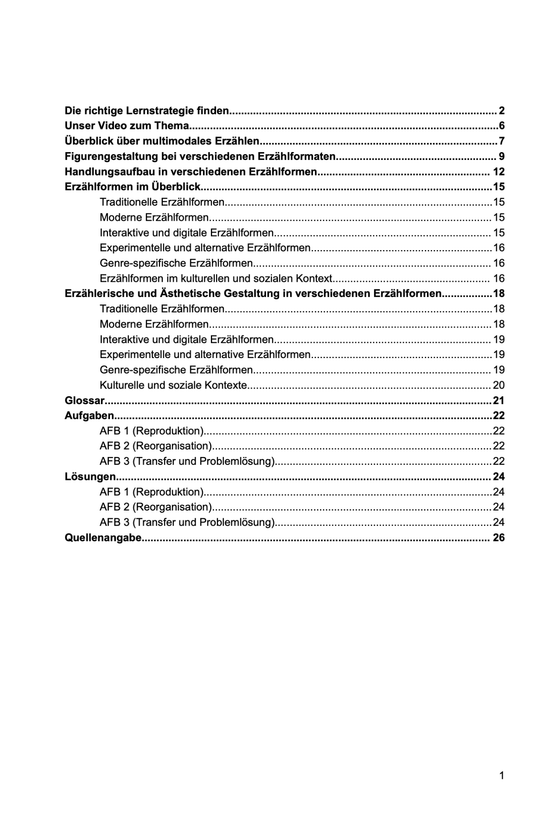 Abitur: Multimodales Erzählen mit verschiedenen Erzählformaten - stifo - Students & Teachers Innovate Forward