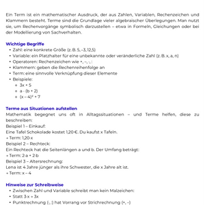 Aufwärmübungen – Algebra SEK II