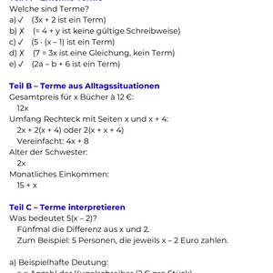 Aufwärmübungen – Algebra SEK II