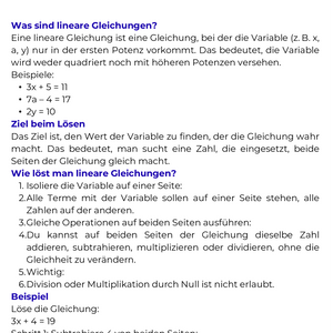 Gleichungen und Ungleichungen – Algebra SEK II