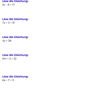 Gleichungen und Ungleichungen – Algebra SEK II
