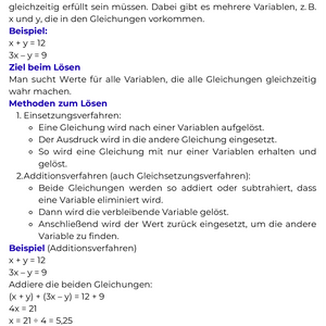 Gleichungen und Ungleichungen – Algebra SEK II