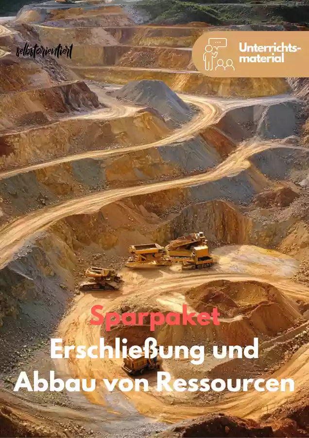 Erschließung und Abbau von Ressourcen – Komplettes Unterrichtsmaterial Sparpaket
